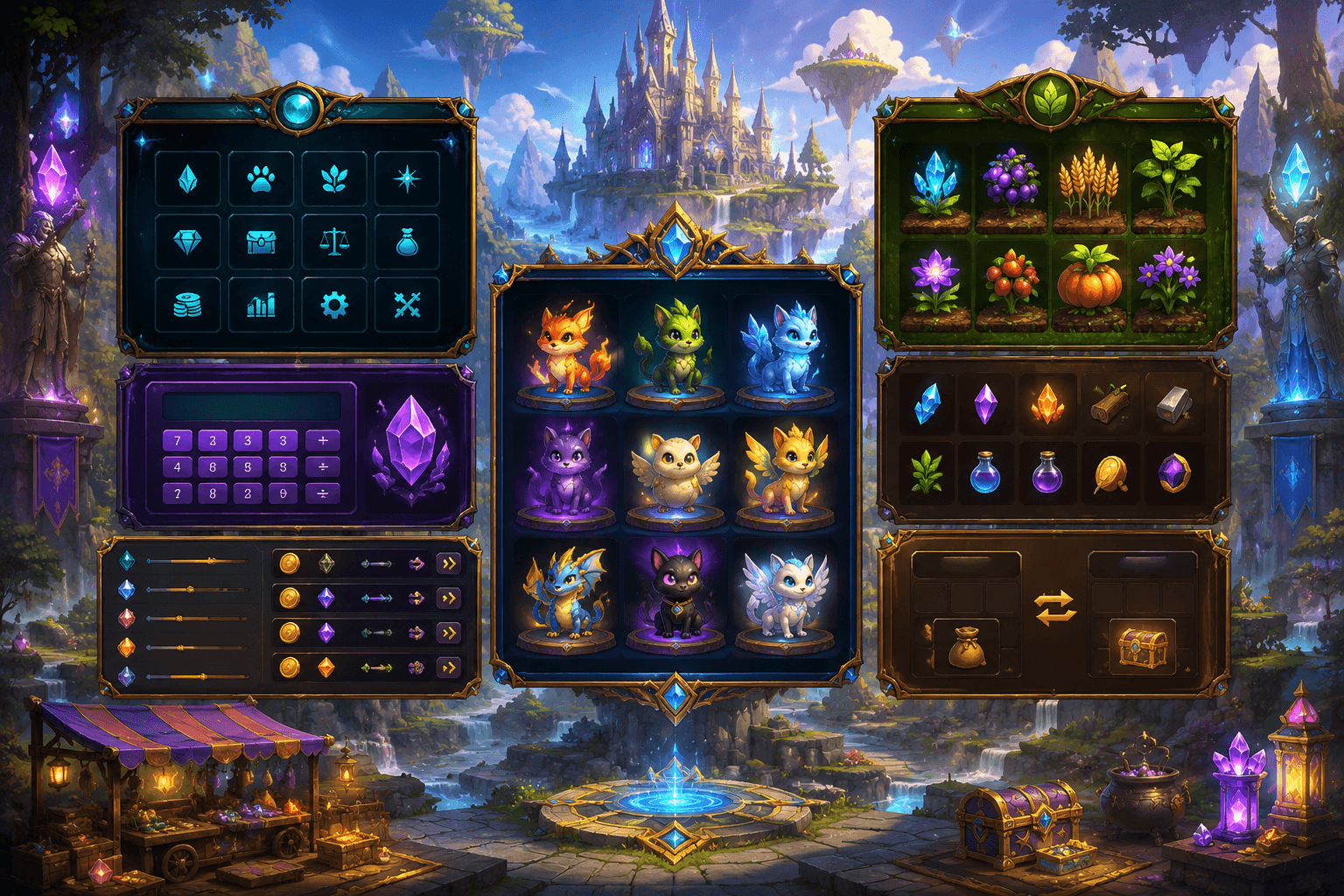 Grow a Garden resource center with calculators and trading guides