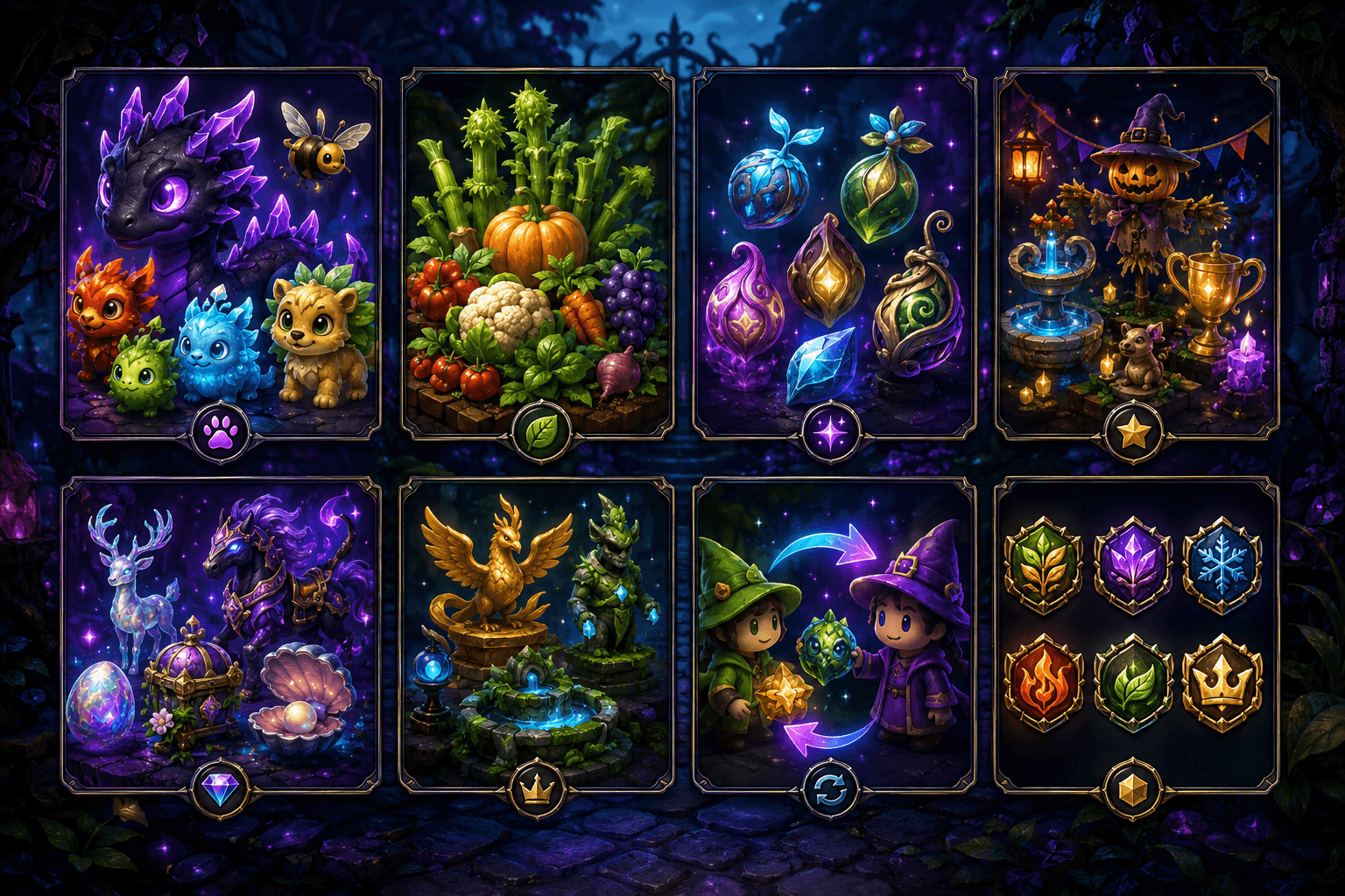 Popular Grow a Garden value categories including pets crops and event items