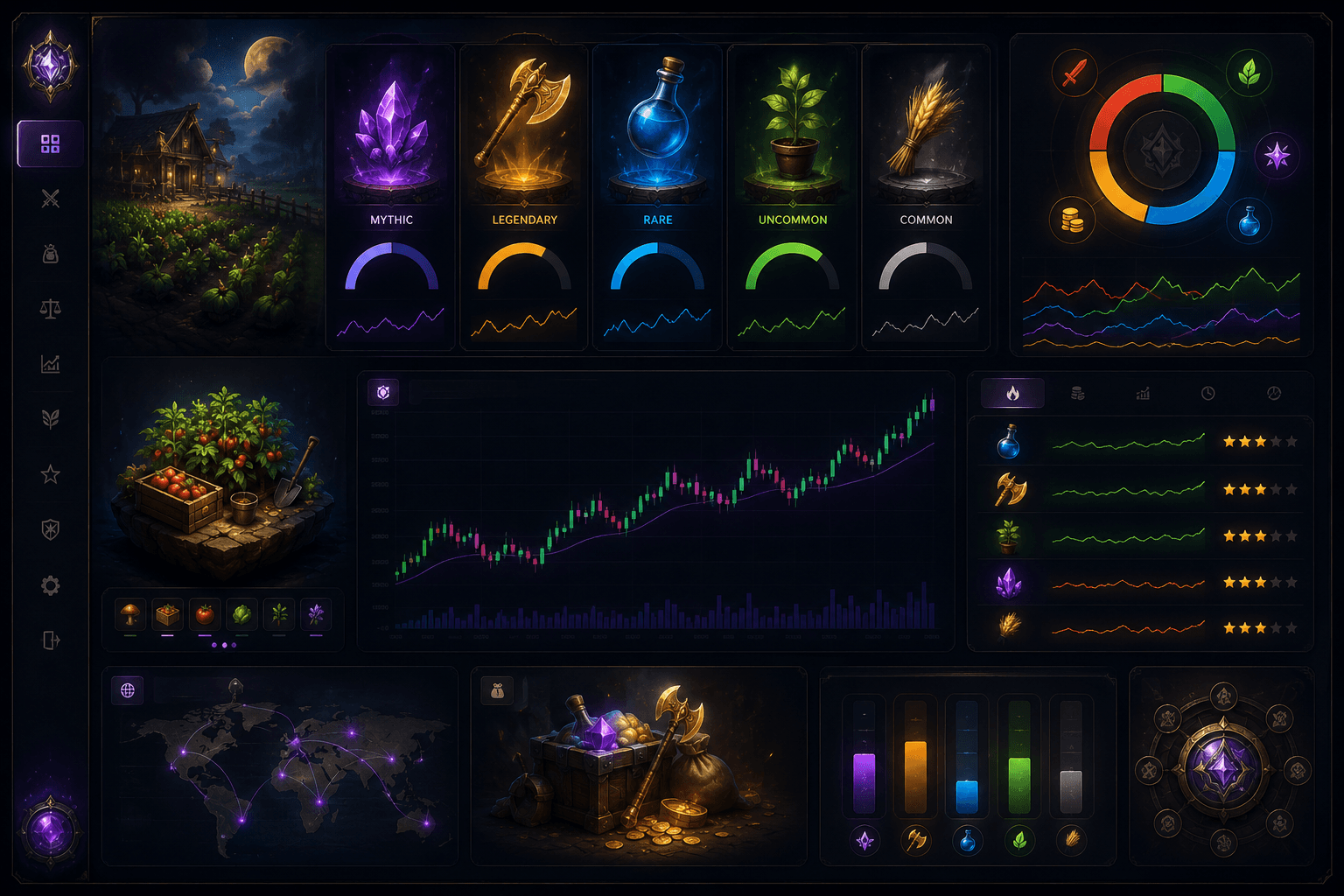 Grow a Garden trading value charts showing market trends